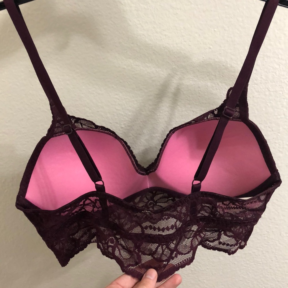 Victoria’s Secret / Pink - Maroon Lace Bralette! - Picture 4 of 5